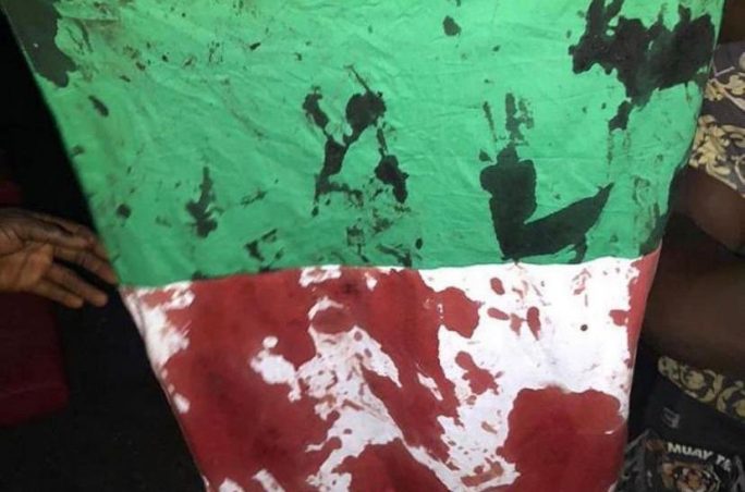 EndSARS - Bloodied Nigerian Flag